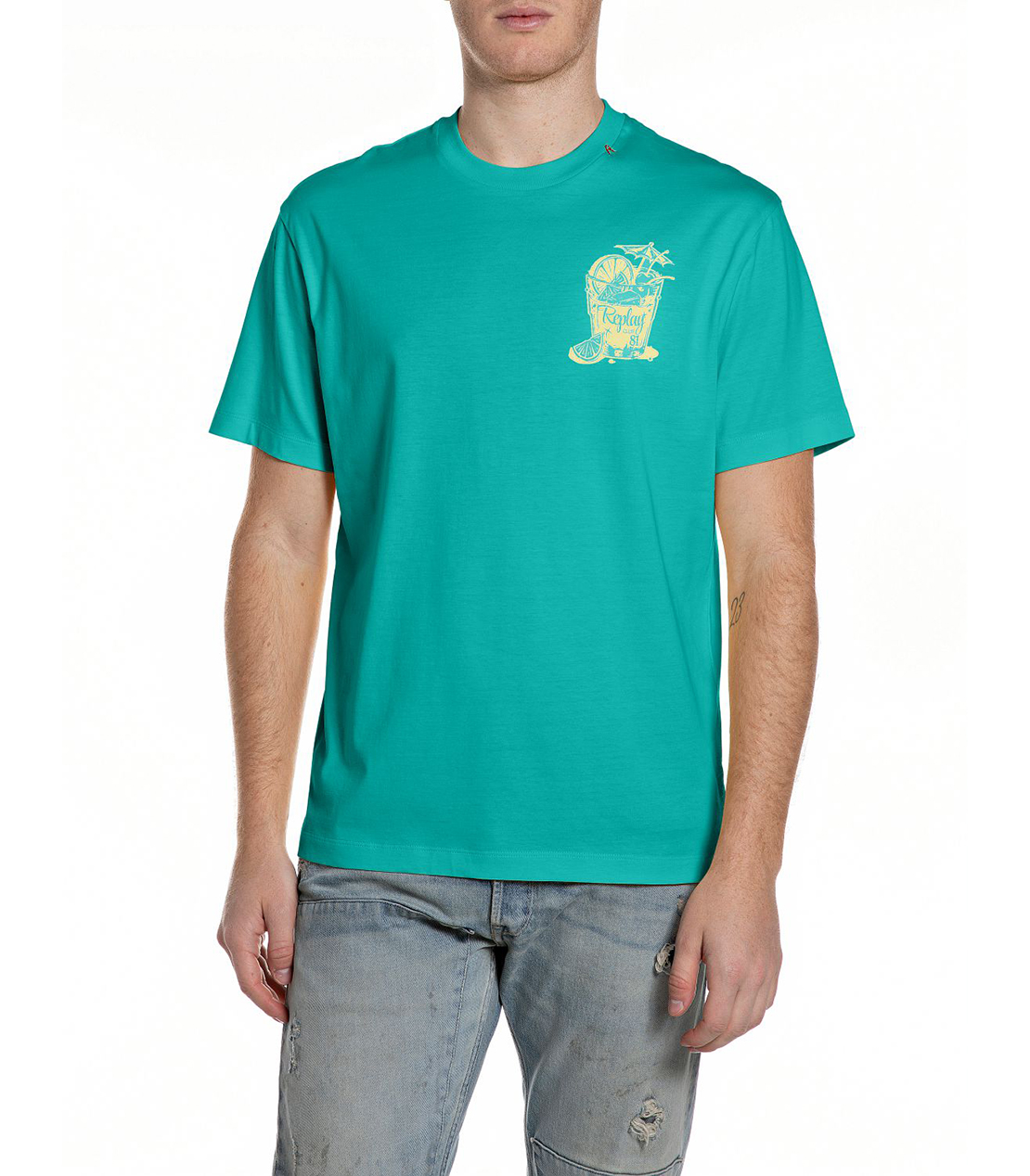 ベーシックジャージーカクテルプリント Tシャツ 詳細画像 エメラルド 1